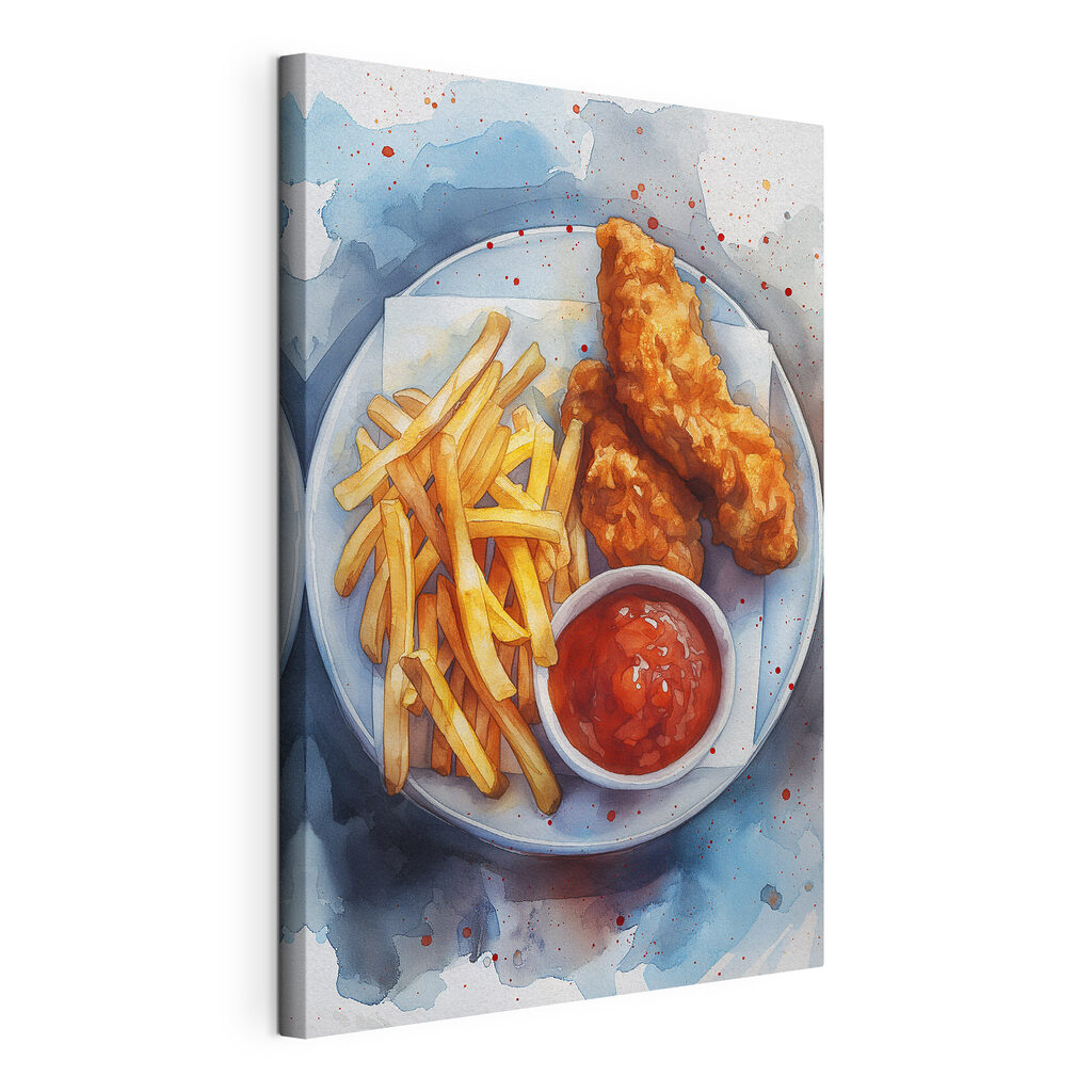 Batatas fritas com molho — vista do produto