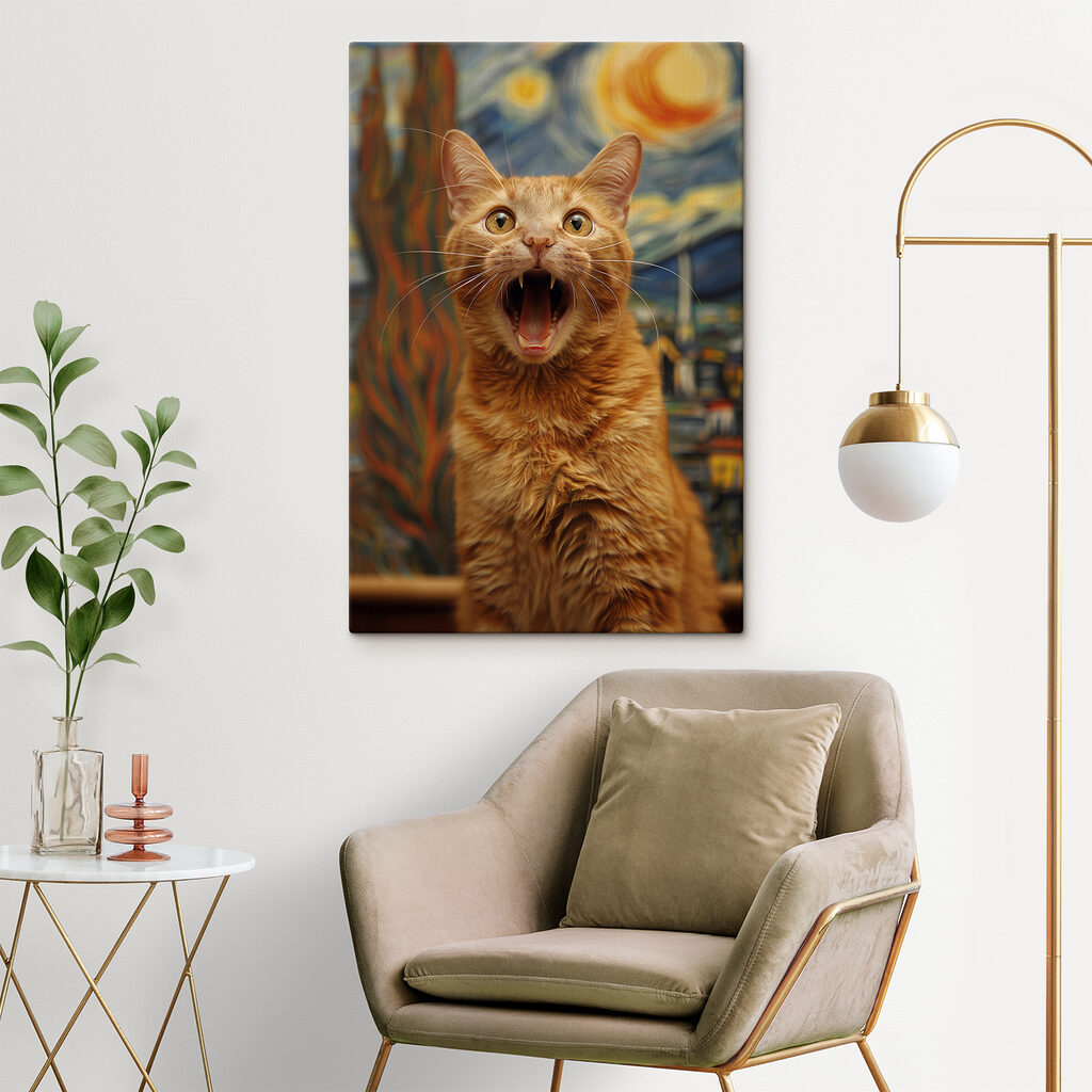 Gato a bocejar — interior 3