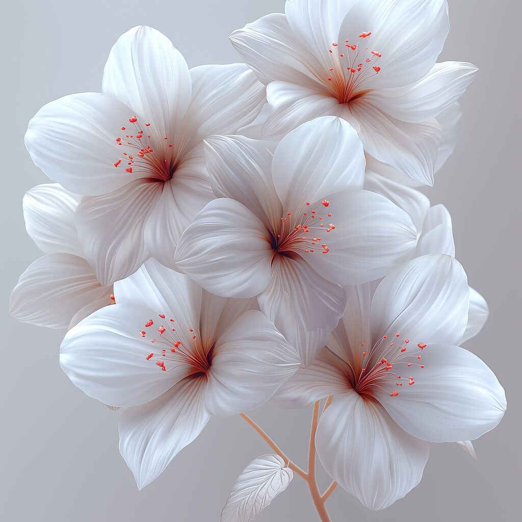 Flores com pintas cor-de-rosa — design completo