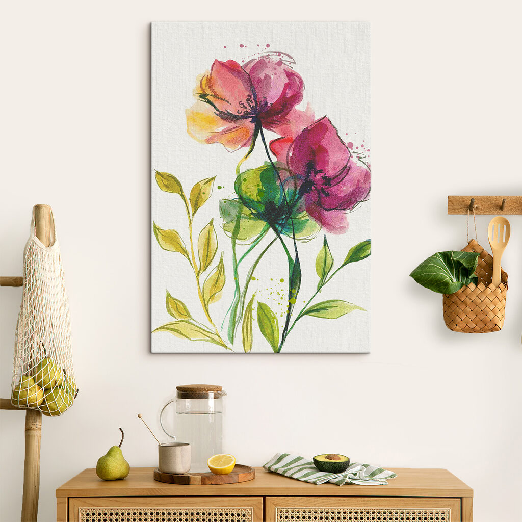 Flores cor-de-rosa e amarelas — interior 2