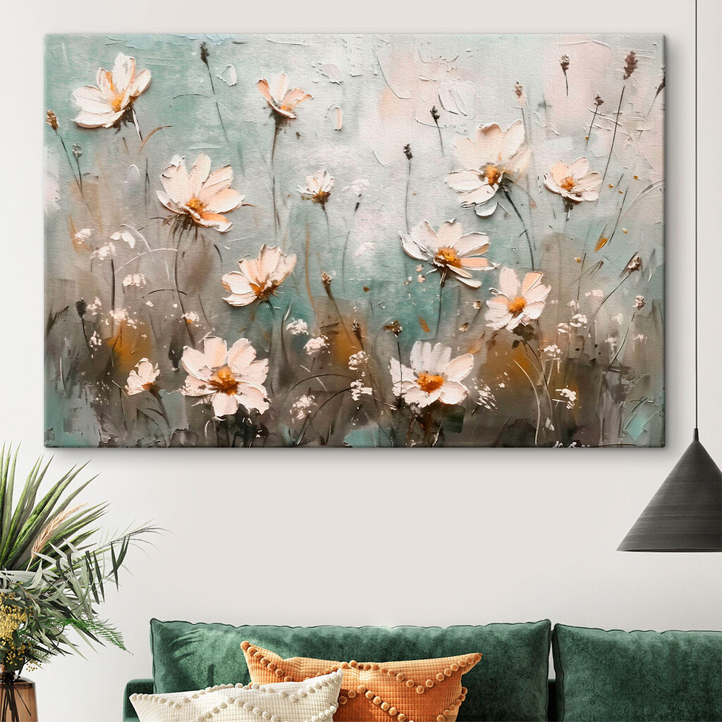 Flores em tons frescos — interior 1