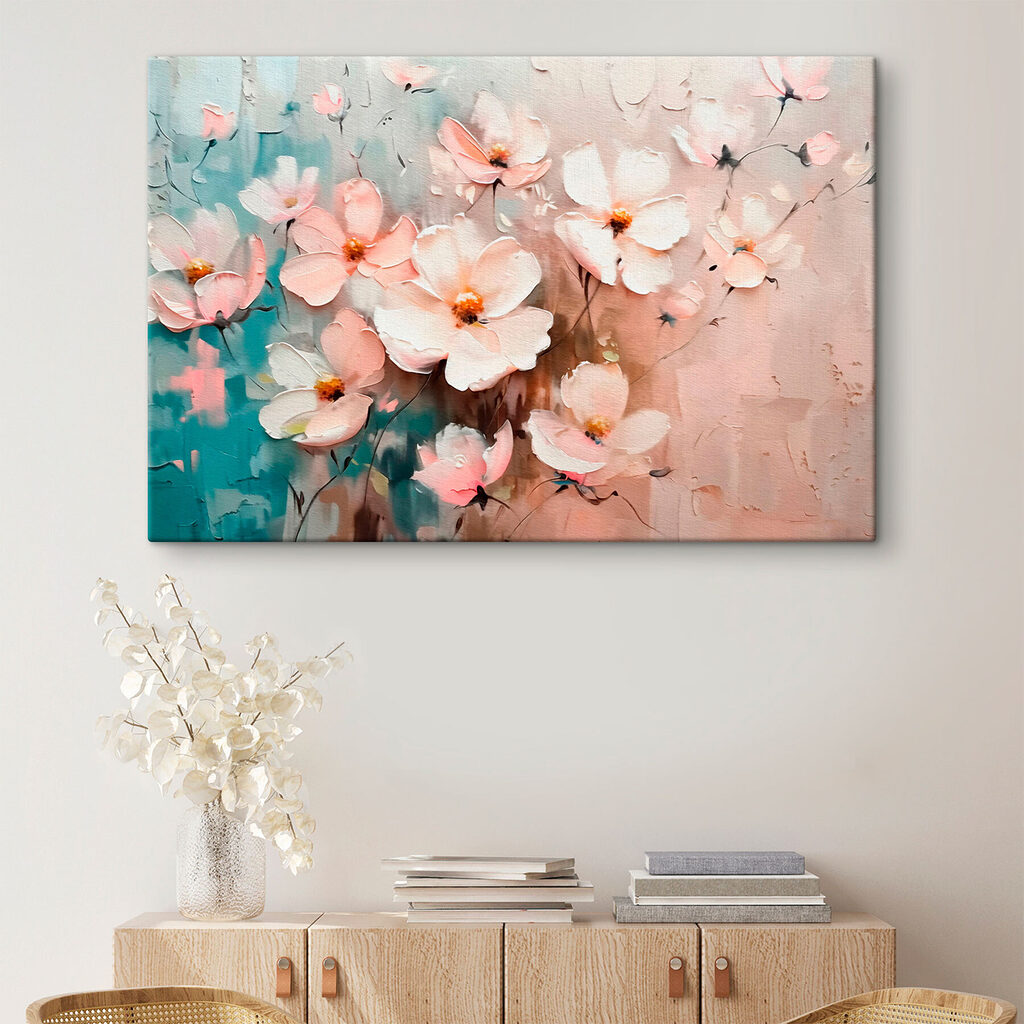 Flores em turquesa — interior 1