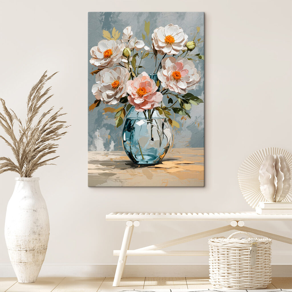 Flores em vidro azul — interior 3
