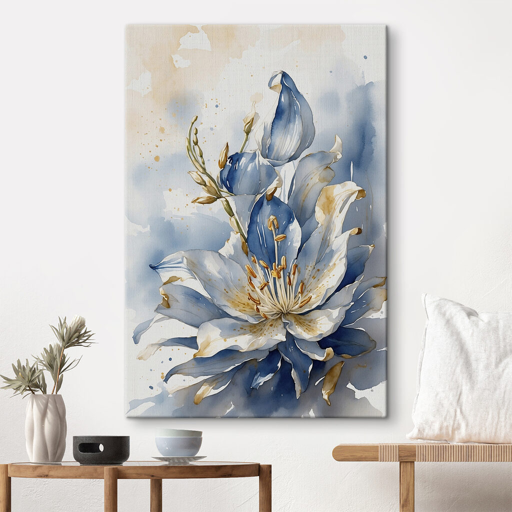 Lírio azul e dourado — interior 1