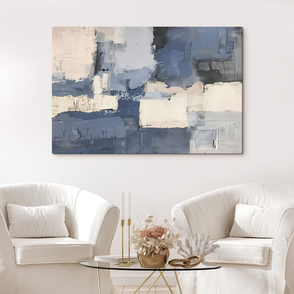 Blocos cinzentos sobre branco — interior 2