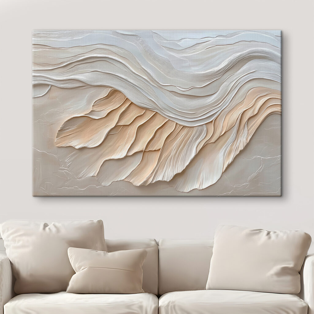 Camadas brancas em ondas — interior 1