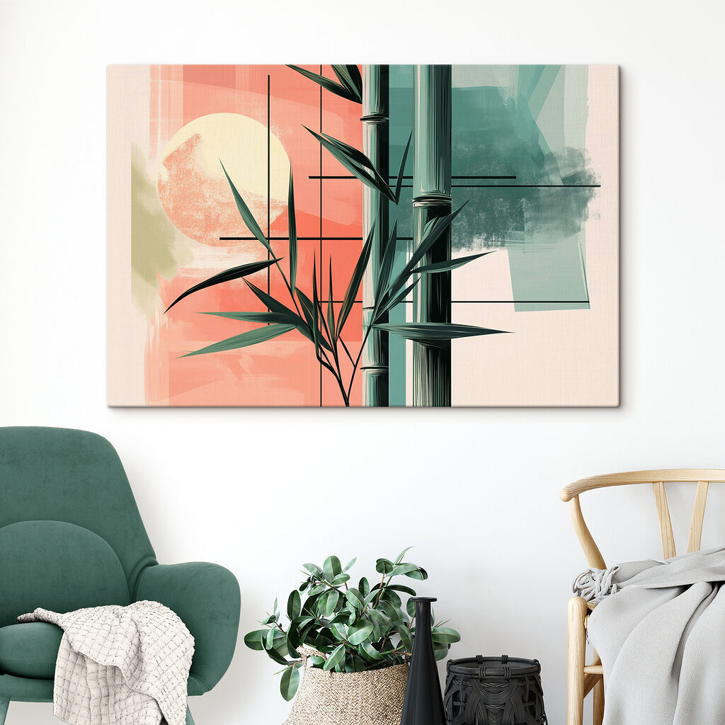 Bambu entre tons quentes — interior 3