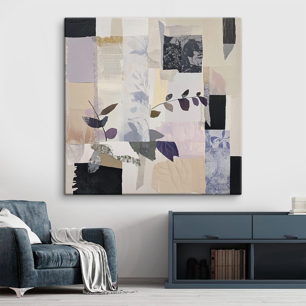 Folhas entre blocos claros — interior 2