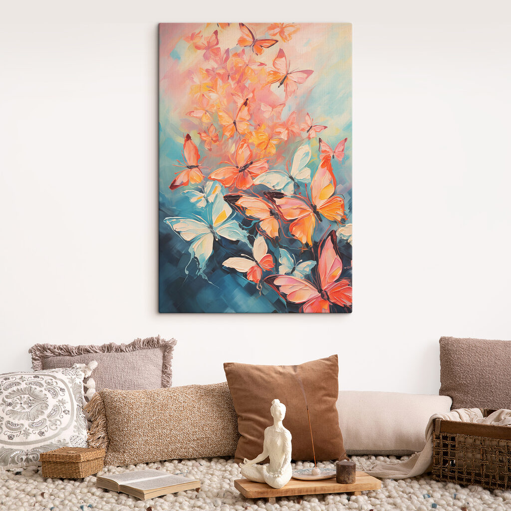 Borboletas em tons pastel — interior 1