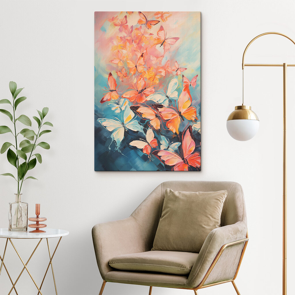 Borboletas em tons pastel — interior 2