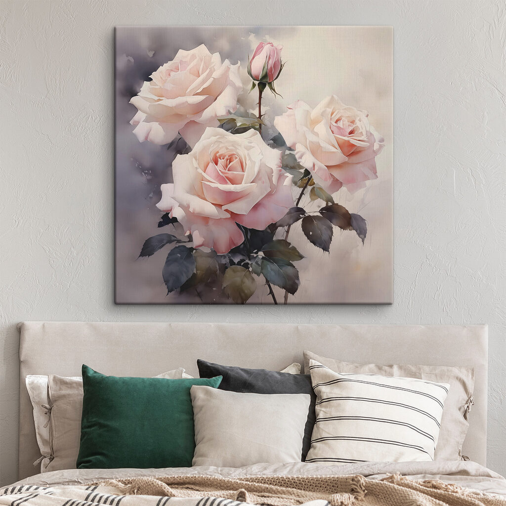 Rosas em rosa pálido — interior 1