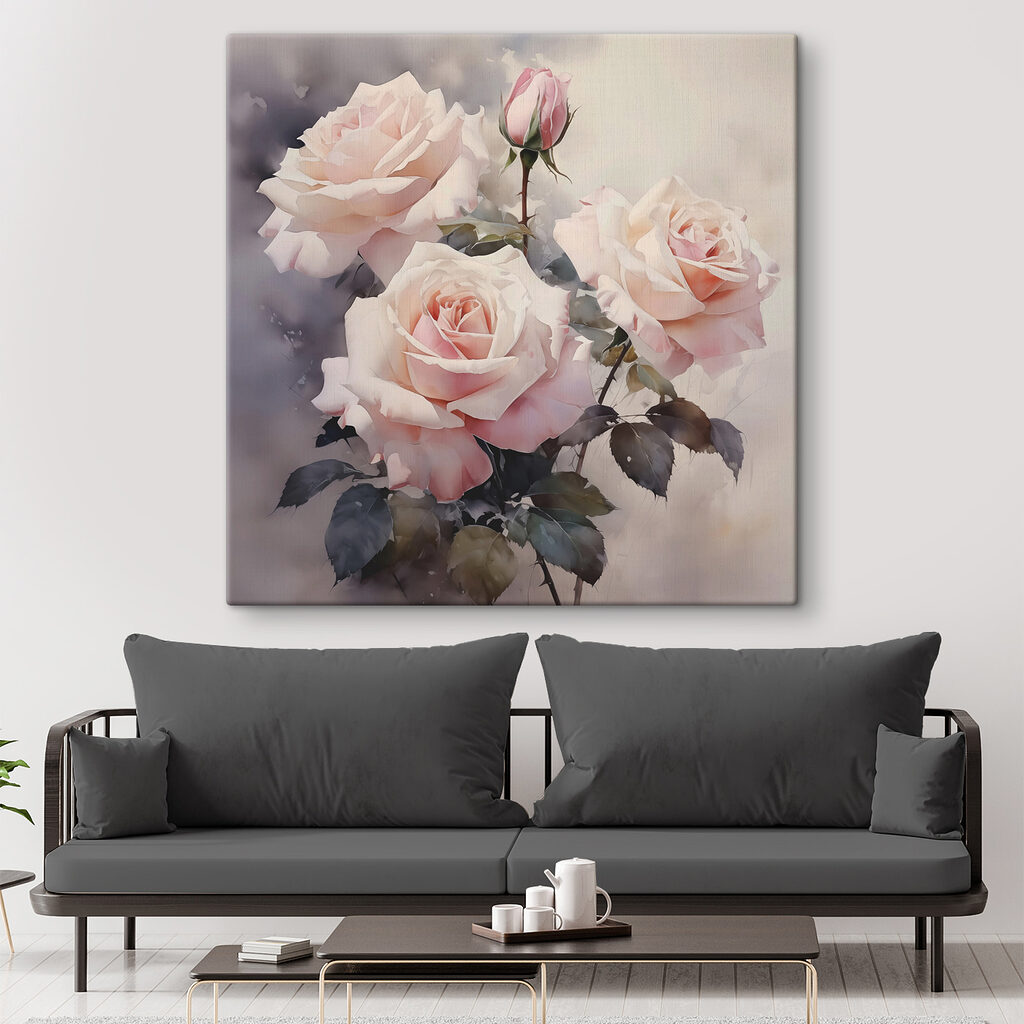 Rosas em rosa pálido — interior 2