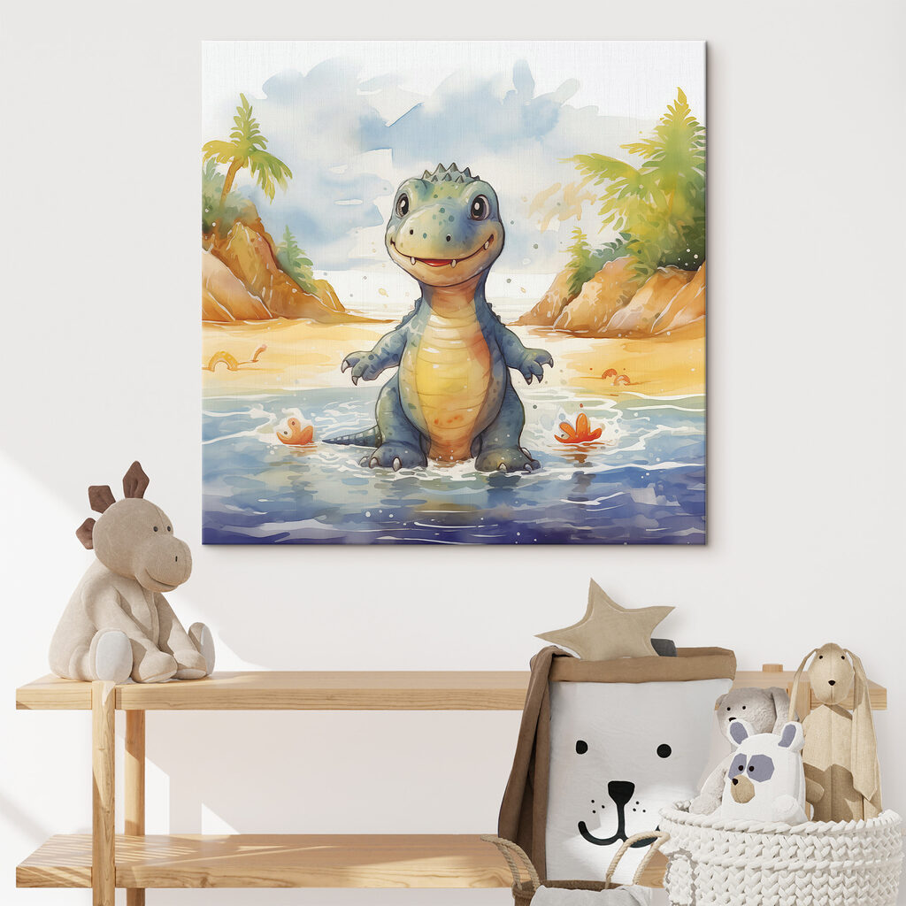 Dinossauro na praia — interior 1