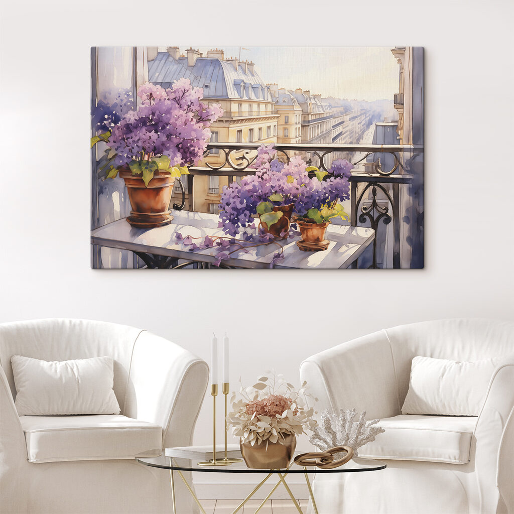 Flores lilás na varanda — interior 2