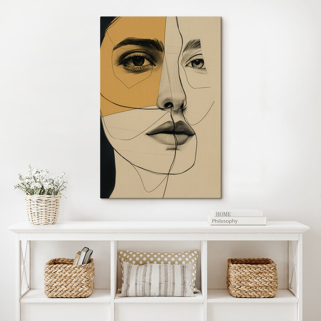 Rosto em tons ocre — interior 1