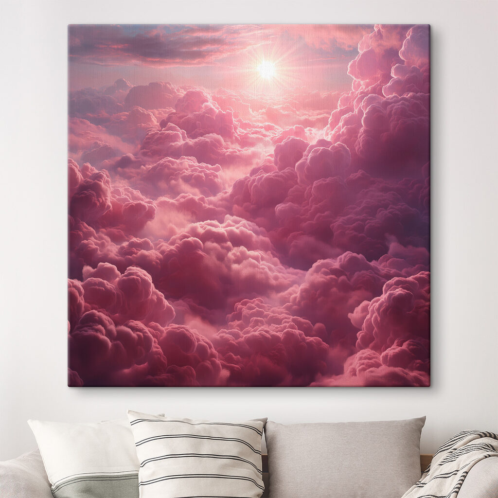 Sol sobre nuvens cor-de-rosa — interior 1