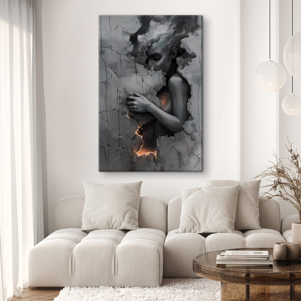 Figura surge do cinzento — interior 1