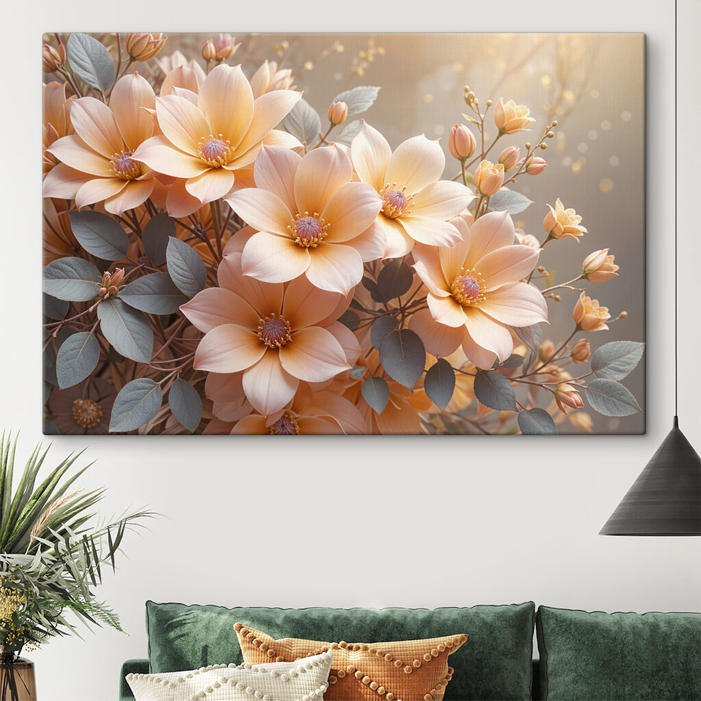 Flores cor de pêssego — interior 2