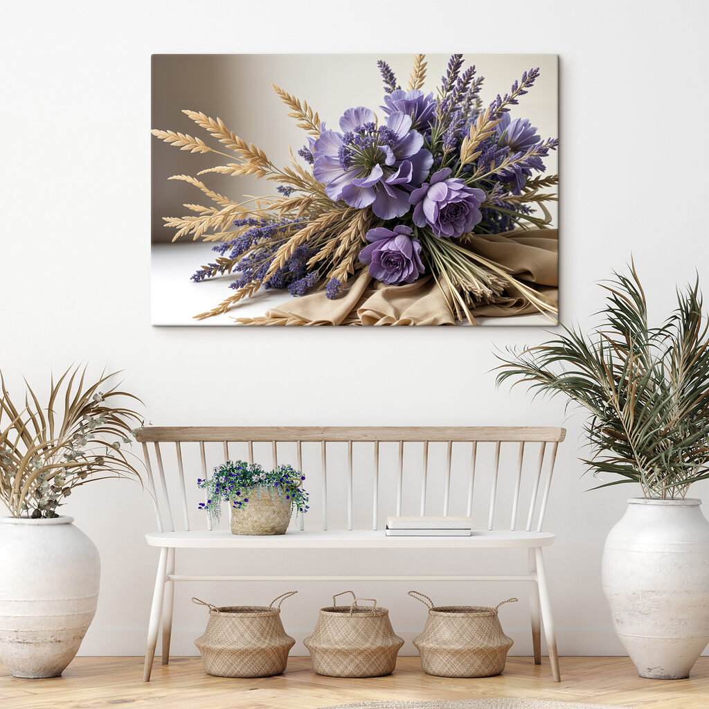 Ramo roxo com espigas — interior 2
