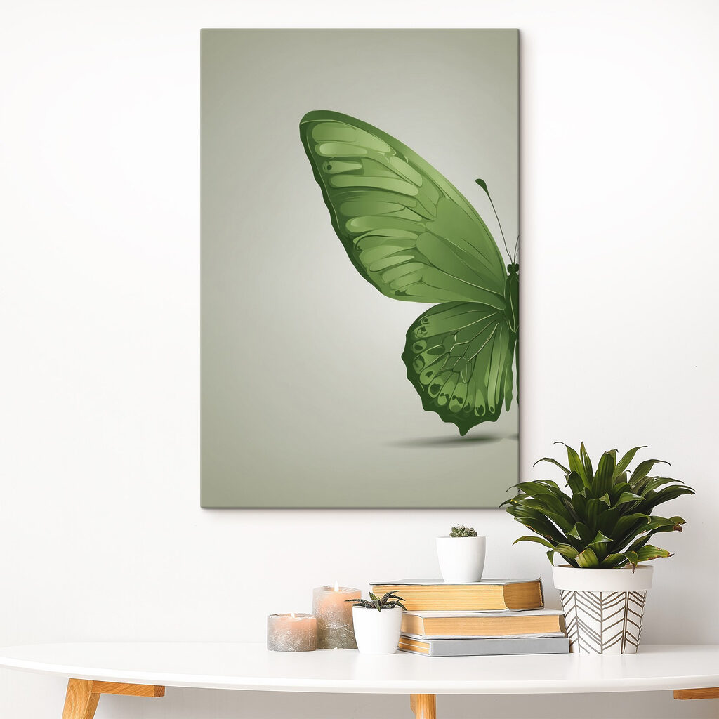 Asa verde contra cinzento-esverdeado — interior 4