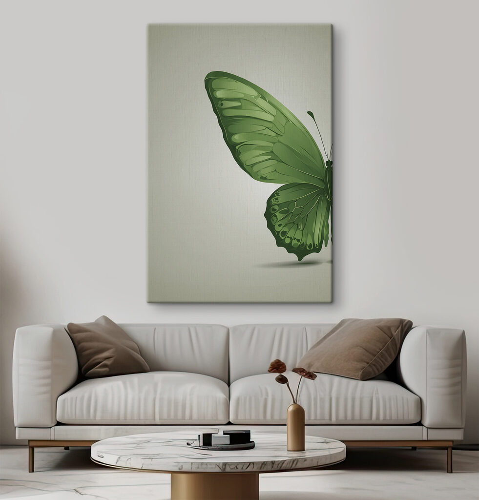 Asa verde contra cinzento-esverdeado — interior 3