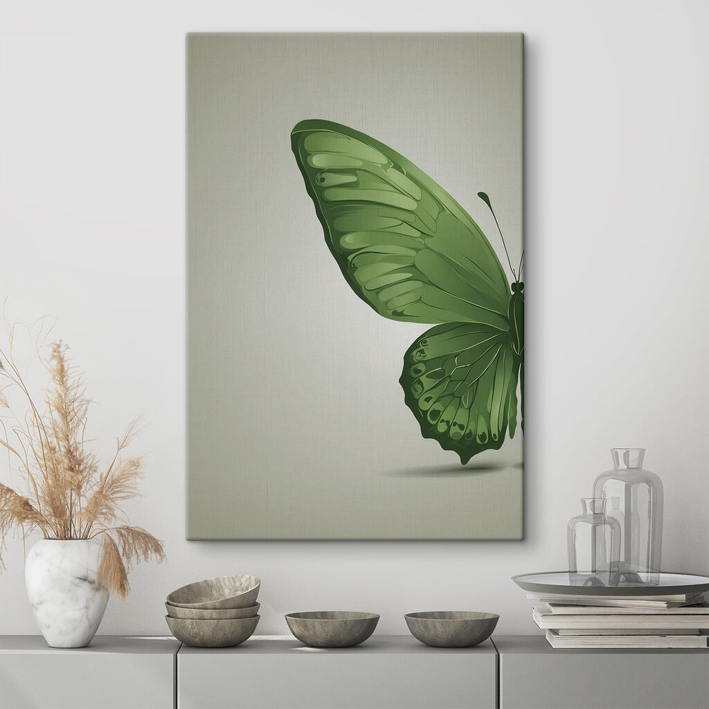 Asa verde contra cinzento-esverdeado — interior 1
