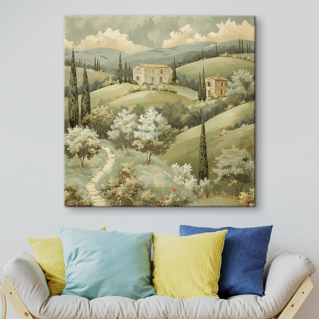 Casas sobre colinas floridas — interior 3