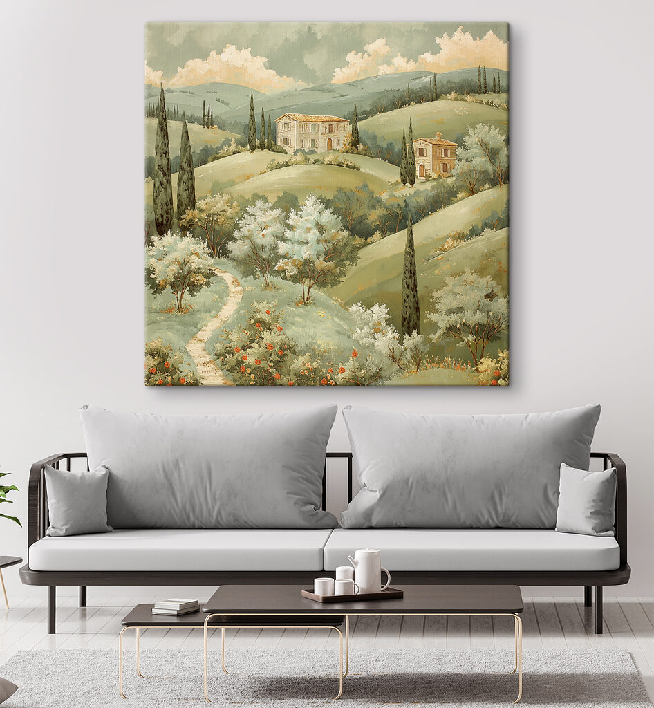 Casas sobre colinas floridas — interior 2