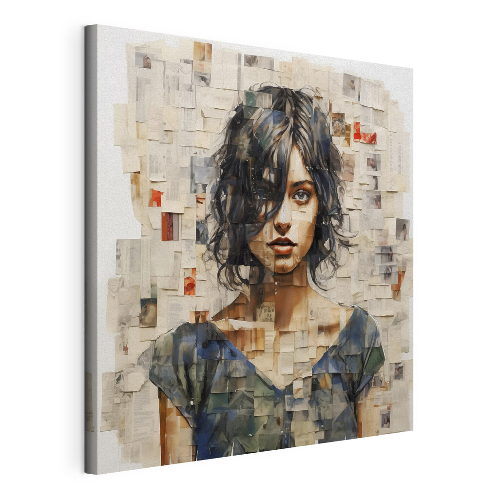 Retrato em fragmentos claros — vista do produto