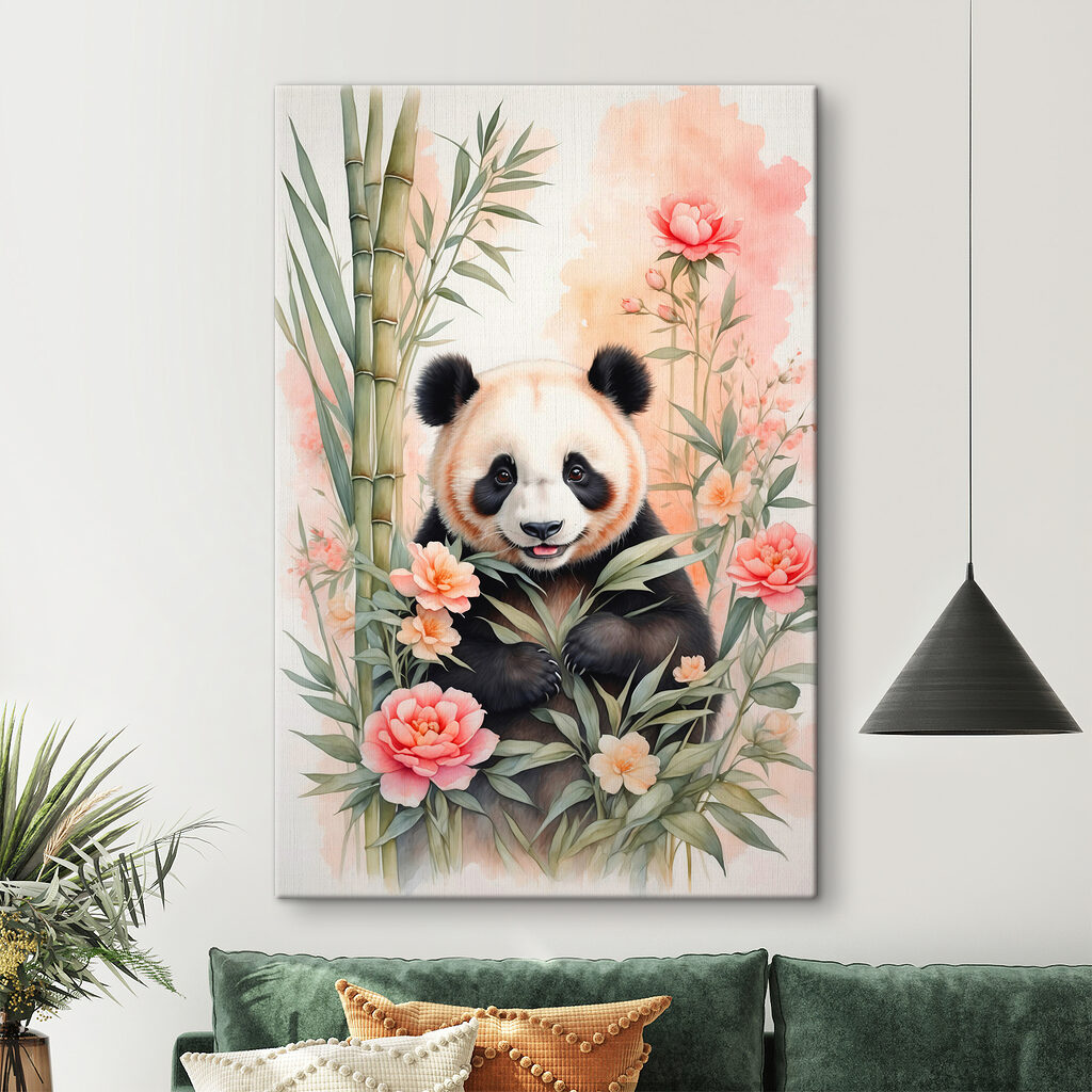 Panda entre flores cor-de-rosa — interior 2