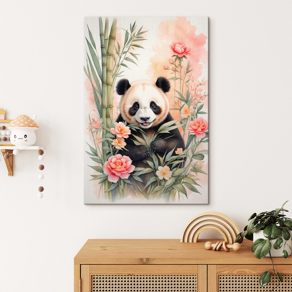 Panda entre flores cor-de-rosa — interior 3