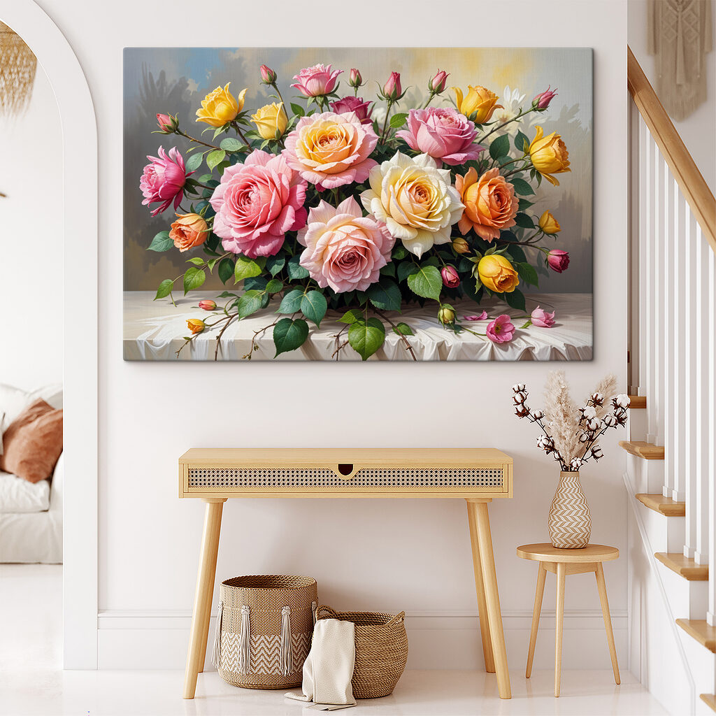 Rosas em tons vivos — interior 1