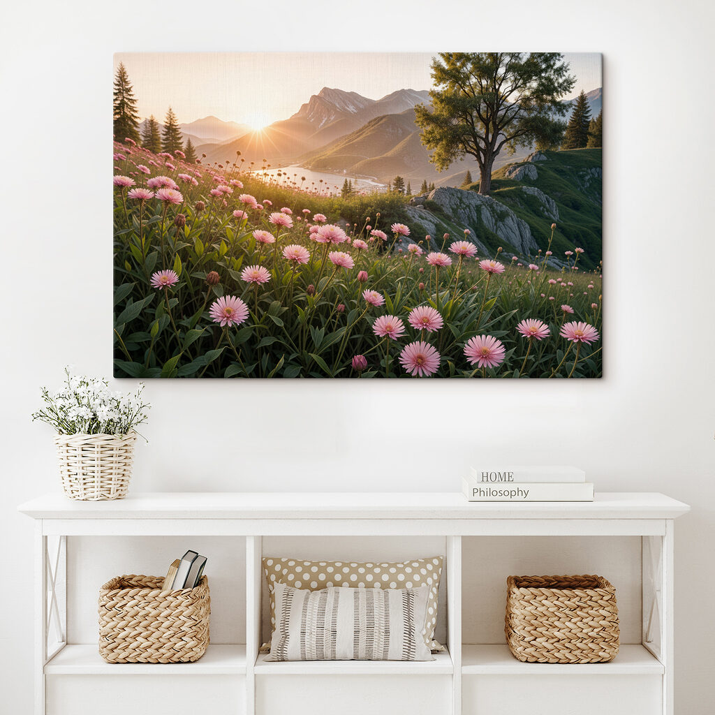 Flores cor-de-rosa na montanha — interior 2