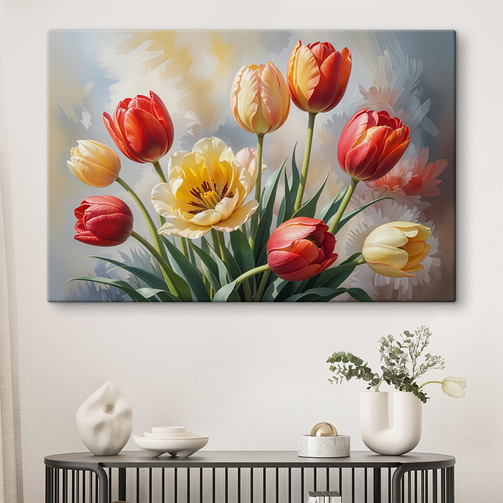 Tulipas em tons quentes — interior 1