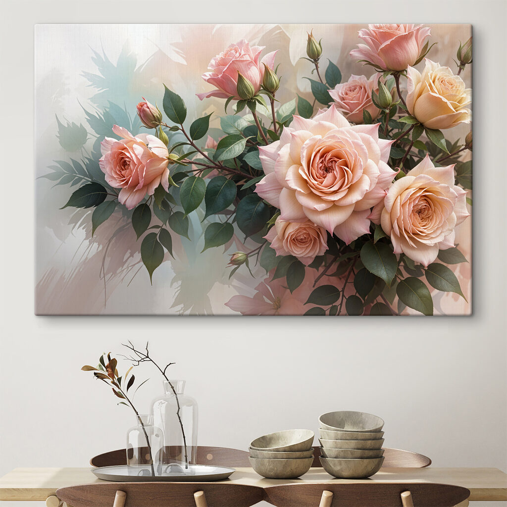 Rosas cor de salmão — interior 2