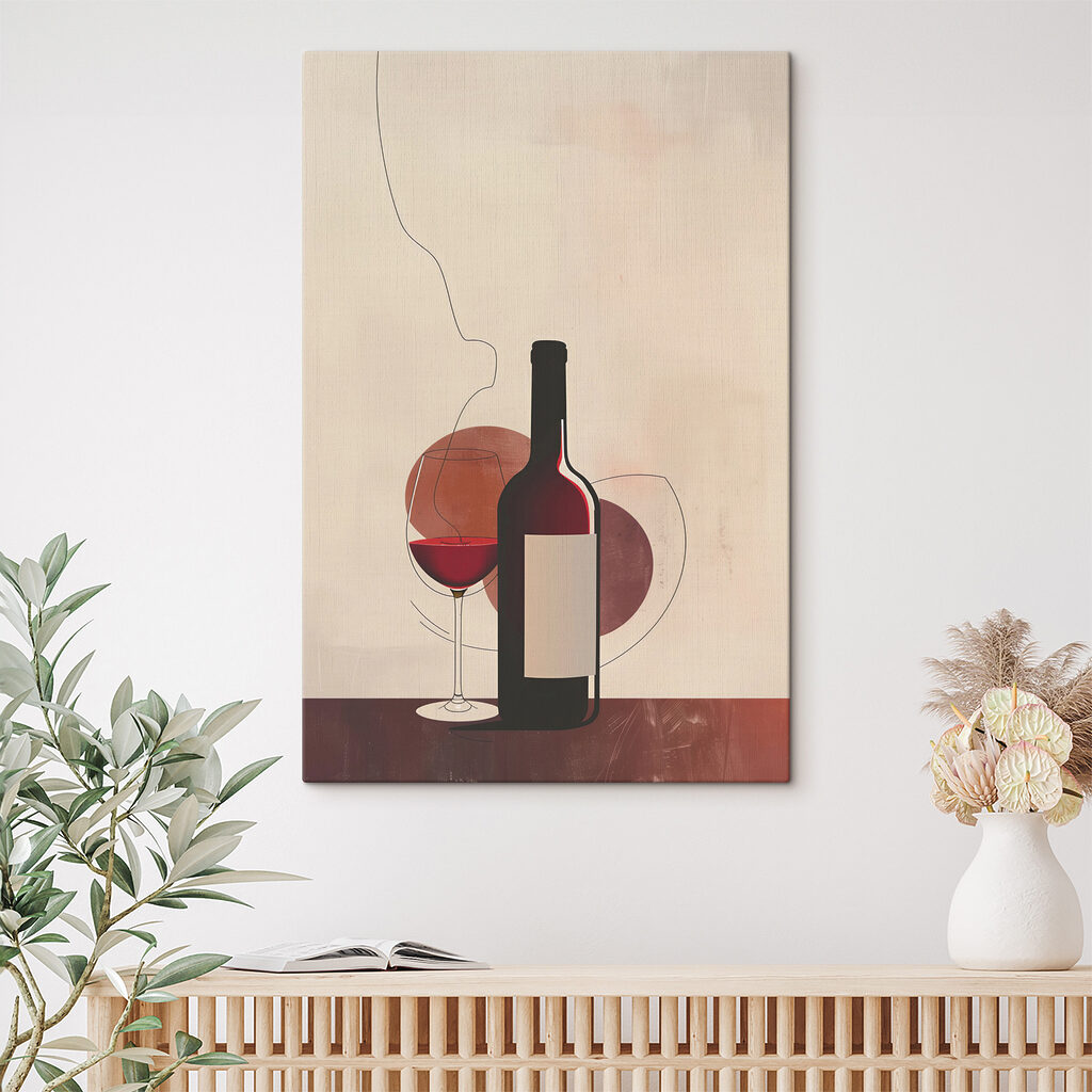 Garrafa de vinho num interior