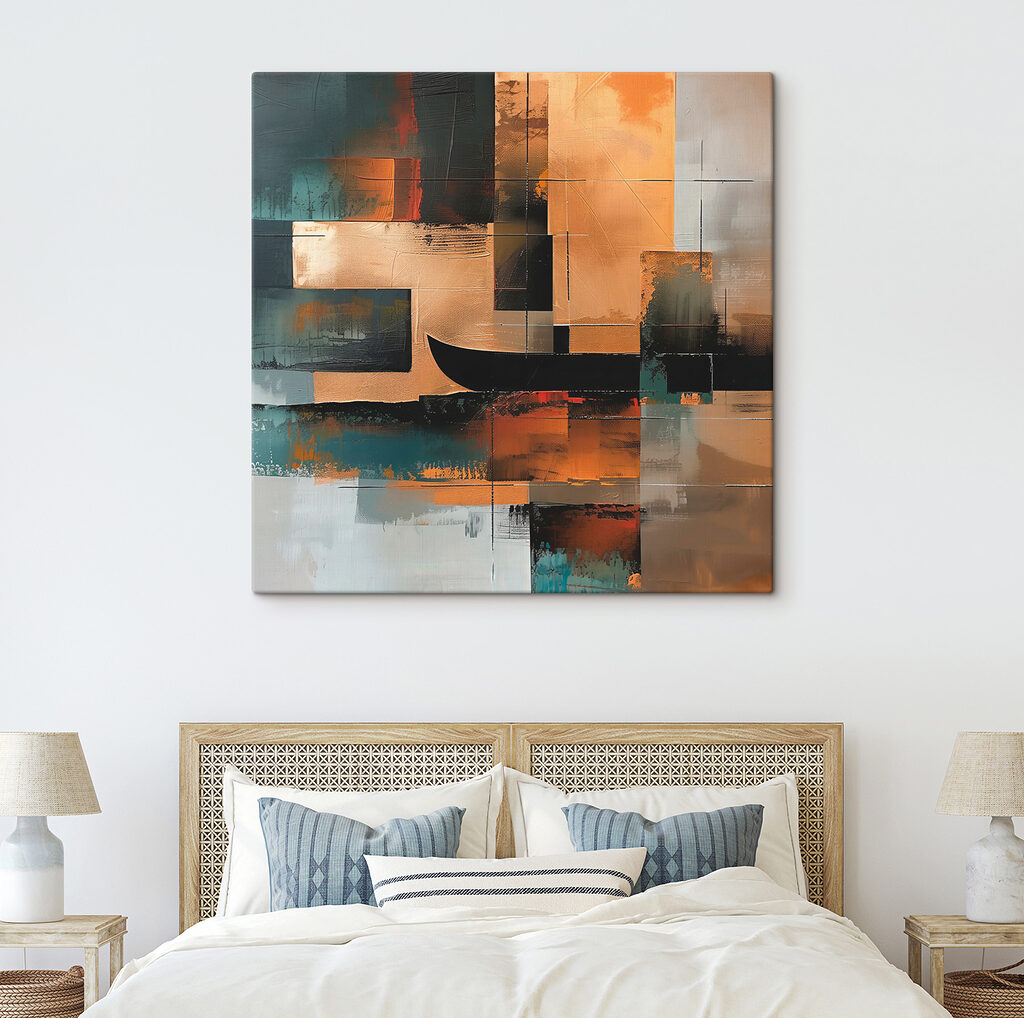 Formas abstratas em dourado — interior 2
