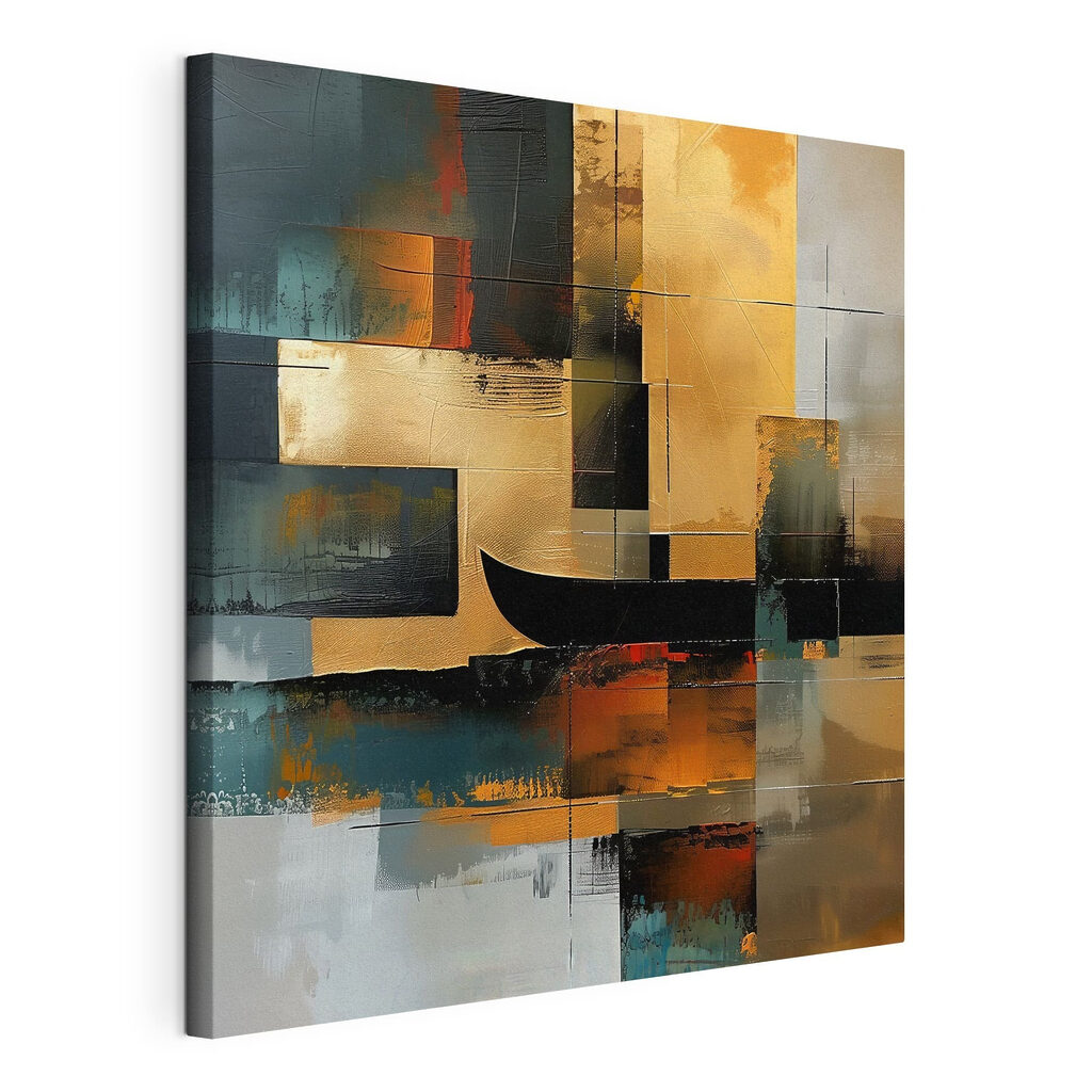Formas abstratas em dourado — vista do produto