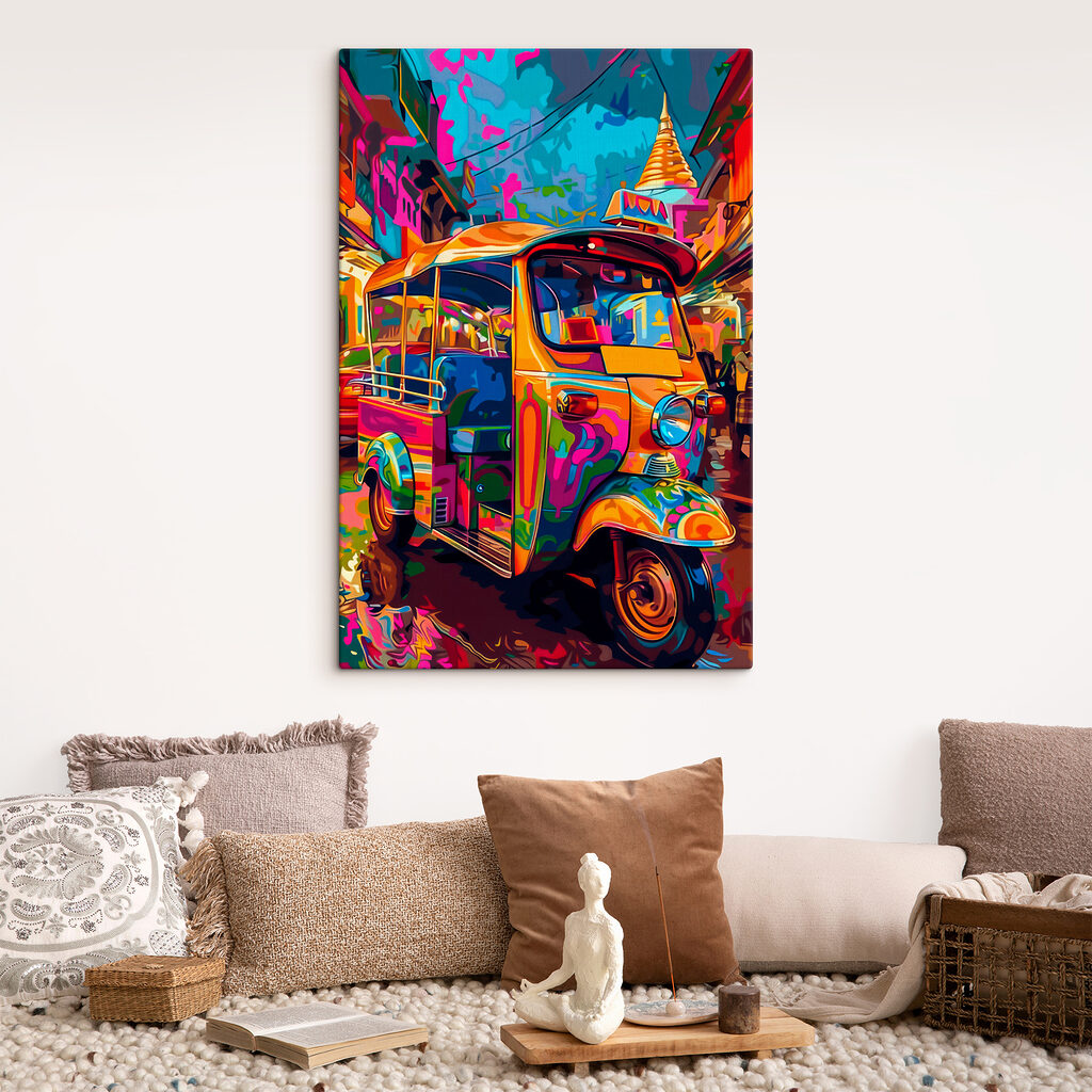 Tuk-tuk em cores vivas — interior 1