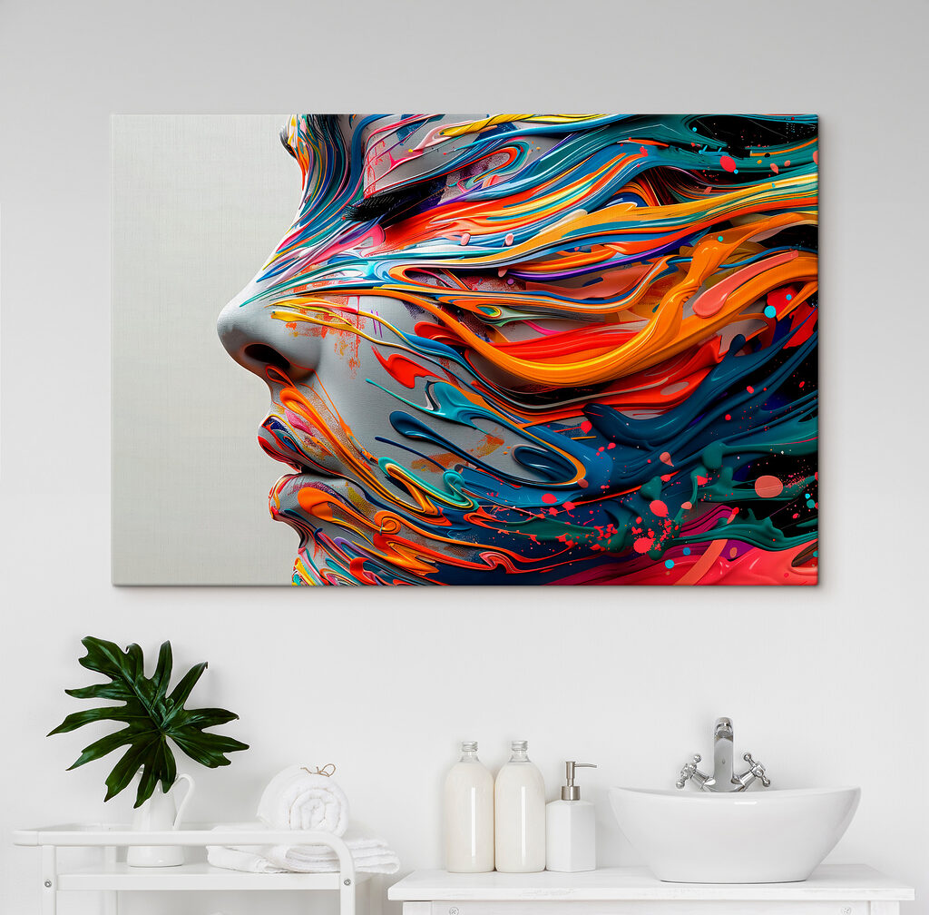 Perfil em faixas coloridas — interior 1
