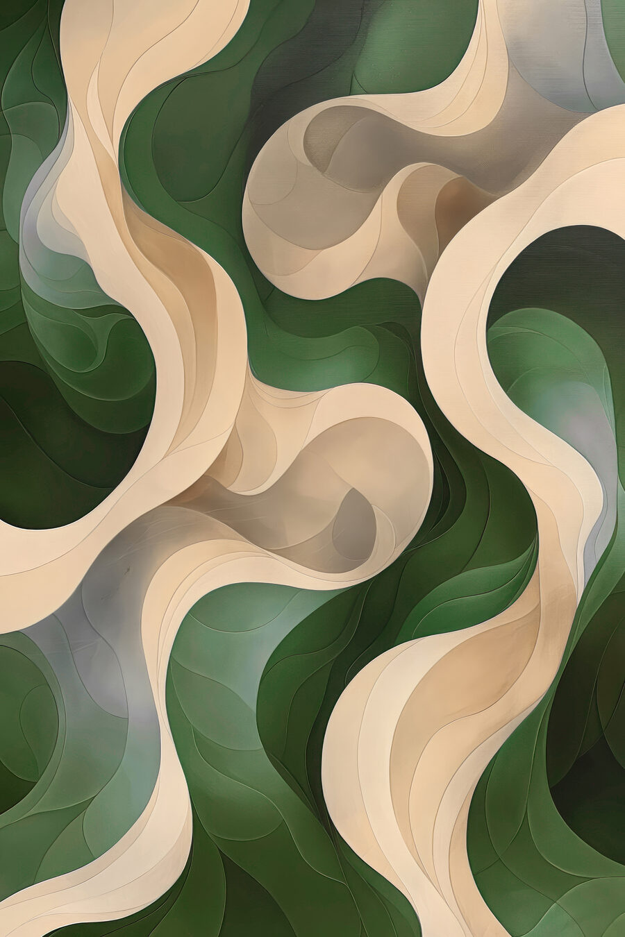 Curvas verdes e areia — design completo