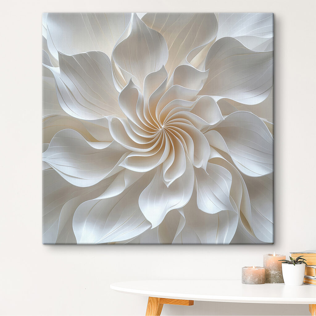 Espiral de flores brancas — interior 2