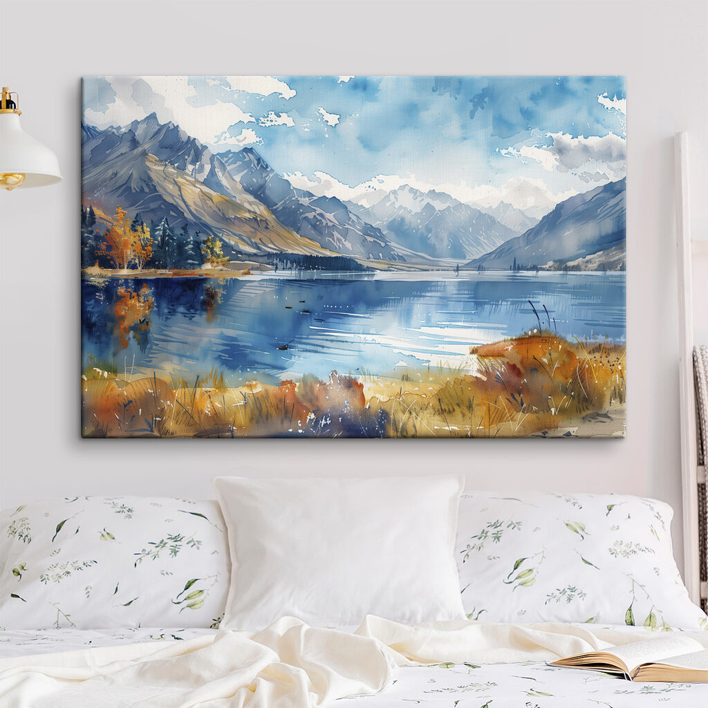 Lago de montanha outonal — interior 1