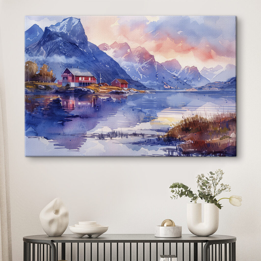 Casas vermelhas no lago — interior 1