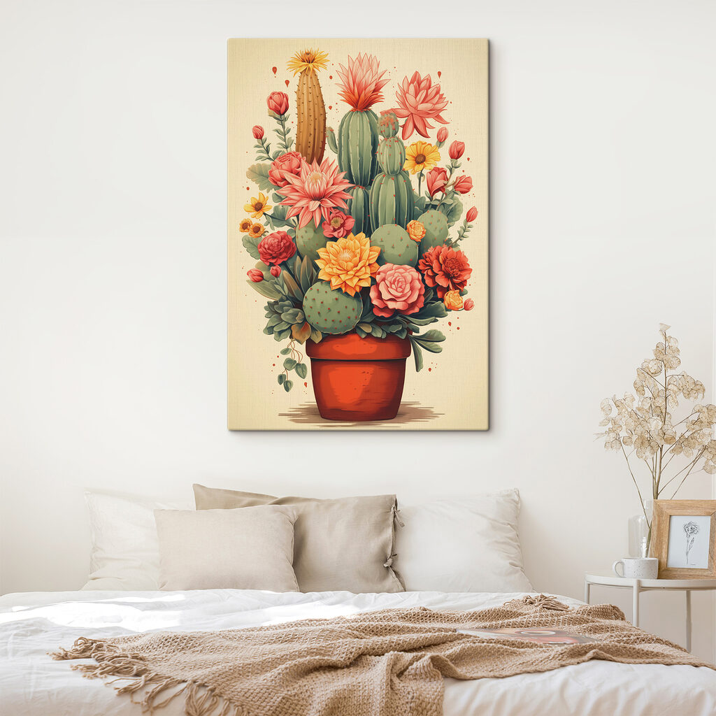 Vaso de cactos floridos — interior 1