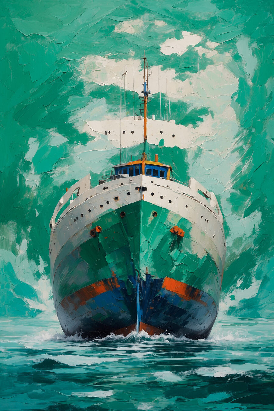 Navio que se aproxima — design completo