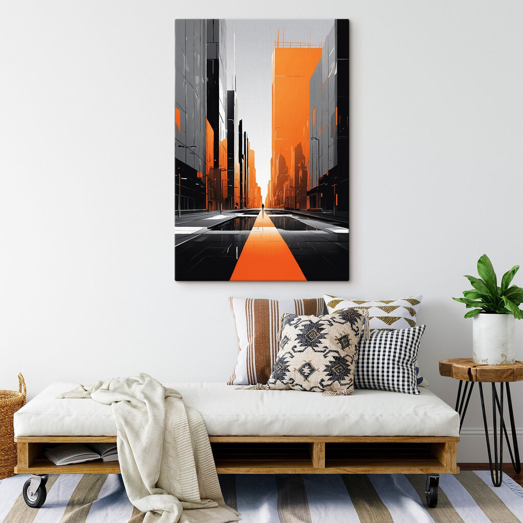 Perspetiva laranja na cidade — interior 4