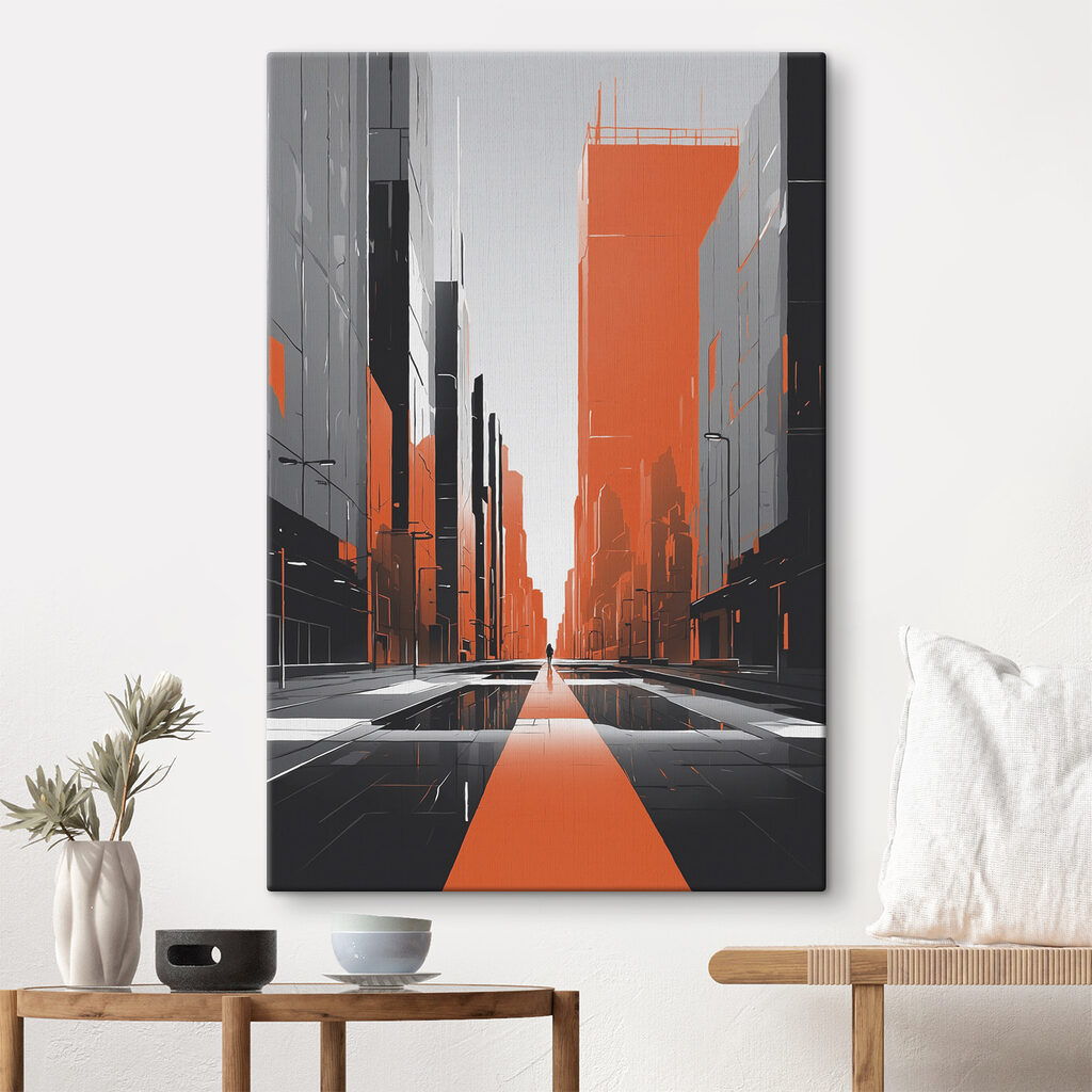 Perspetiva laranja na cidade — interior 1