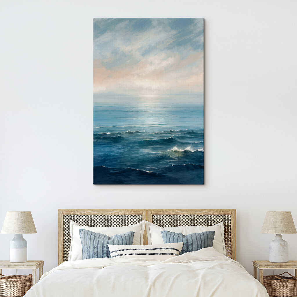 Mar azul e pêssego — interior 2