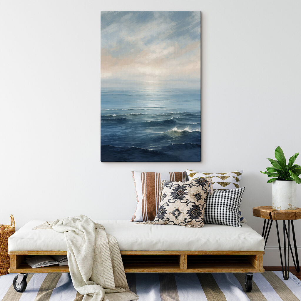 Mar azul e pêssego — interior 3